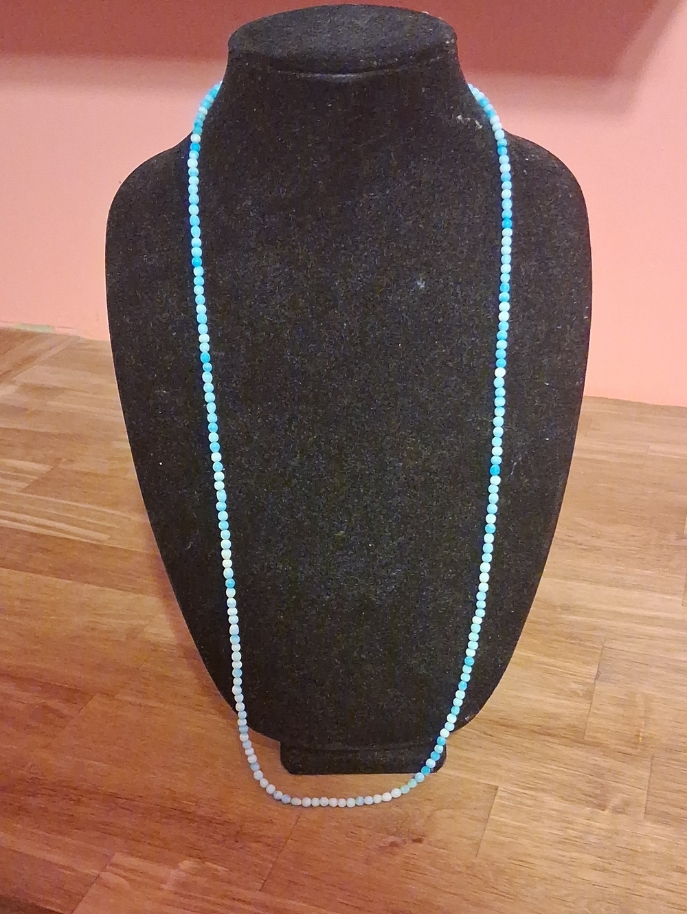 Long Turquoise Beaded Necklace - Women Jewelry